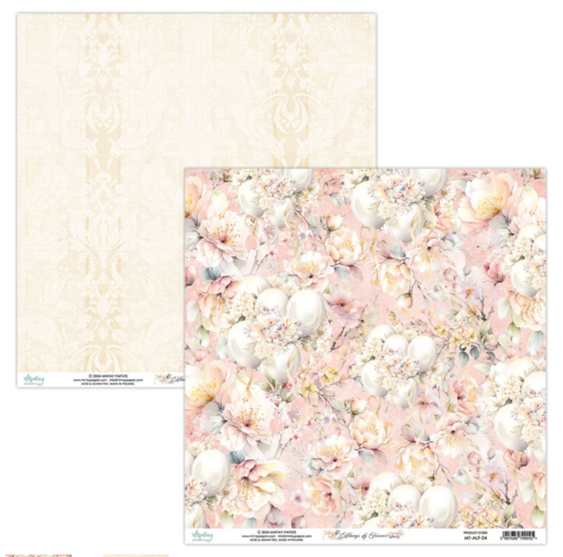 Mintay Papers - Always and Forever - 12x12 - Double Sided - Scrapbook Papers