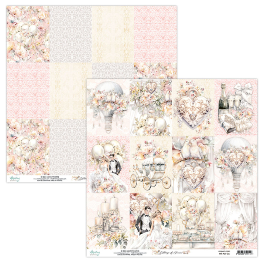 Mintay Papers - Always and Forever - 6x6 - Double Sided - Scrapbook Papers
