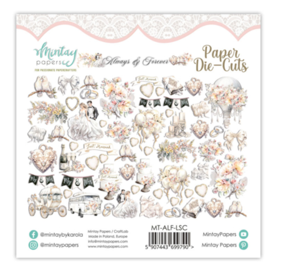 Mintay Papers - Always and Forever - Paper Die Cuts - 60 PCS