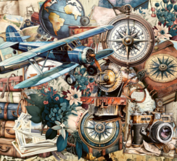 Mintay Papers - Traveller - Paper Die Cuts - 60 PCS