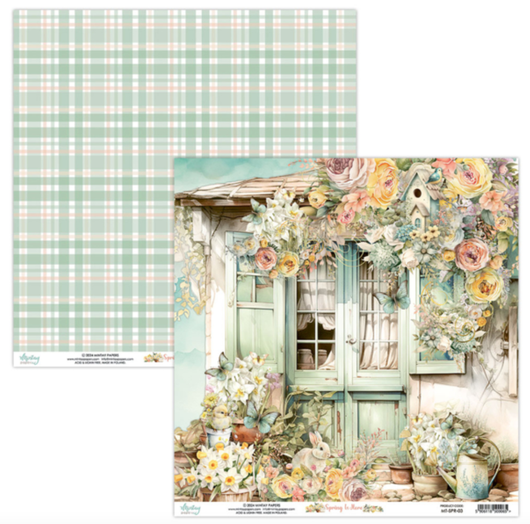 Mintay Papers - Spring Is Here - 6x6 - Double Sided - Scrapbook Papers