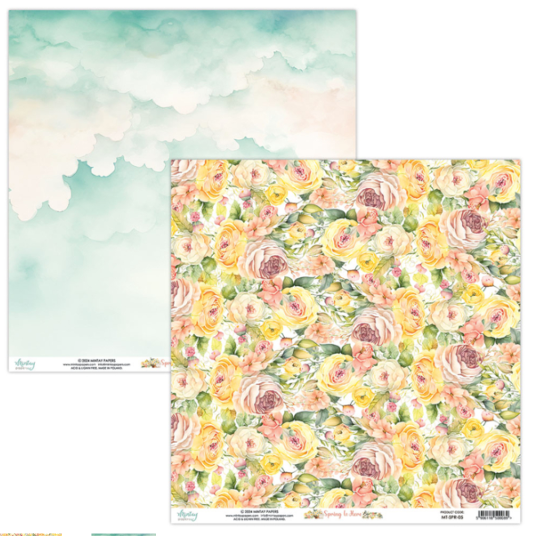 Mintay Papers - Spring Is Here - 6x6 - Double Sided - Scrapbook Papers
