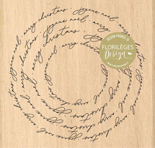 Christmas Round - Wooden Mount Rubber Stamp - Florilèges Design