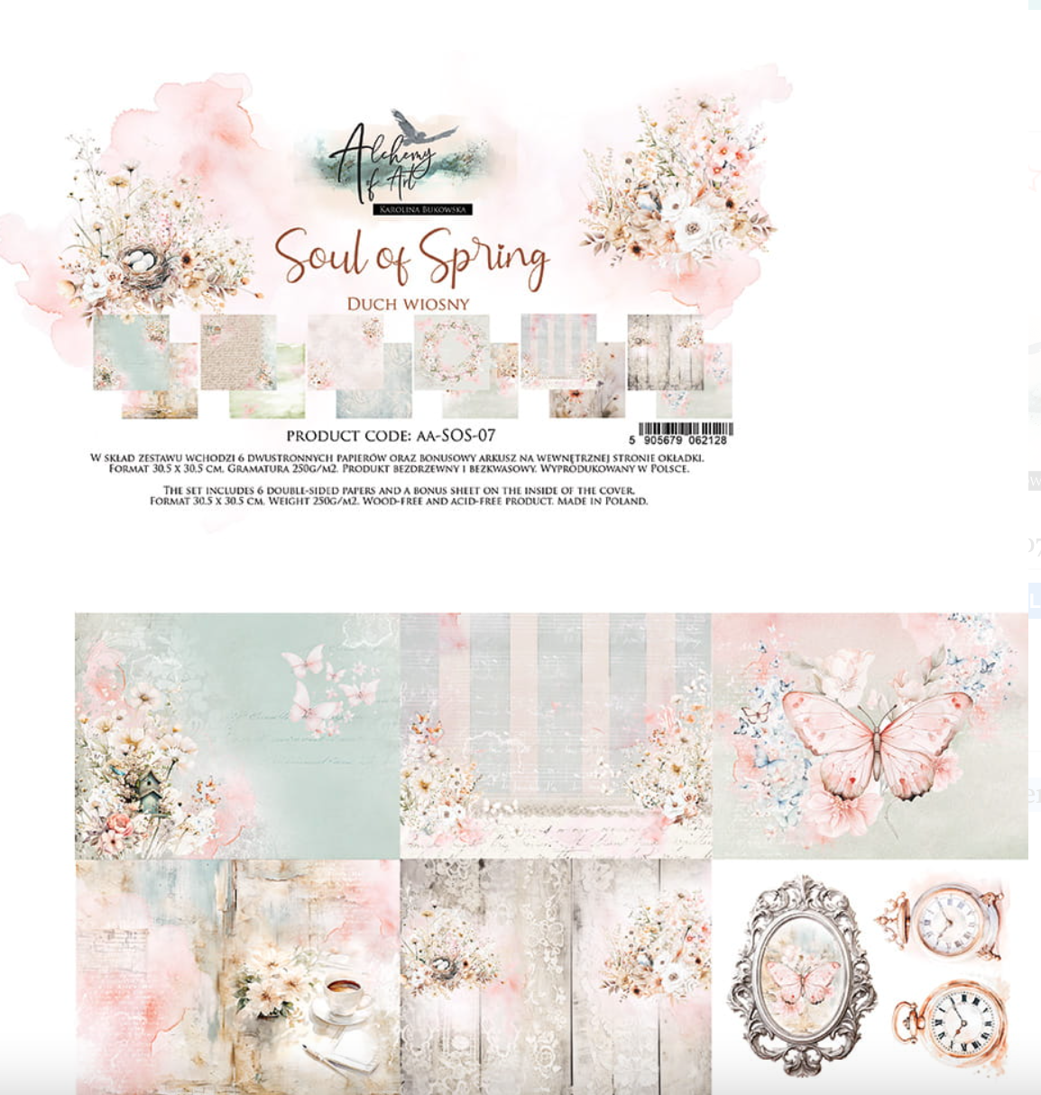 12x12 - Soul Of Spring - 6 Double Sided Paper - Alchemy Of Art