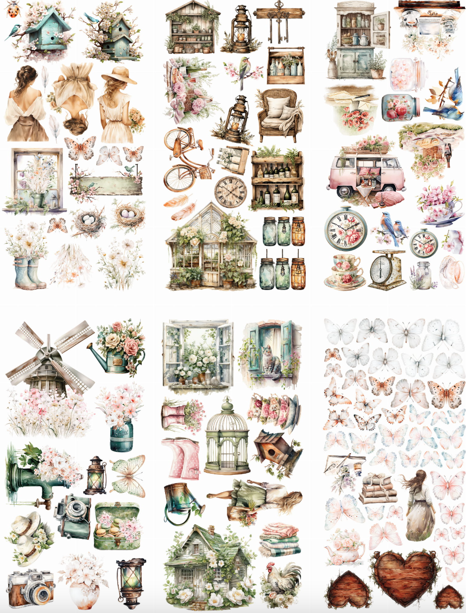 12x6 Cutting Set - Soul Of Spring - 6 Double Sided Papers - Alchemy Of Art