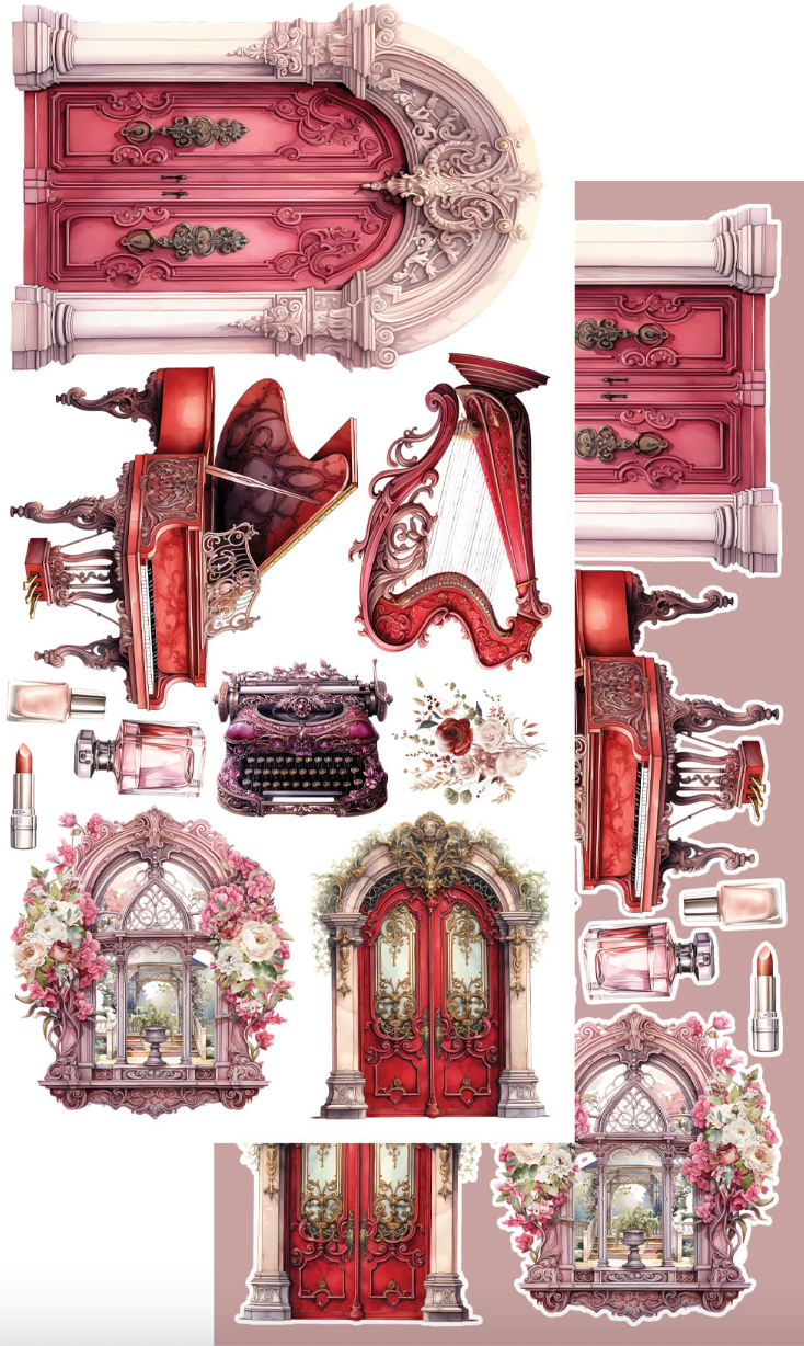 12x6 Cutting Set - Melody Of The Heart - 6 Double Sided Paper - Alchemy Of Art