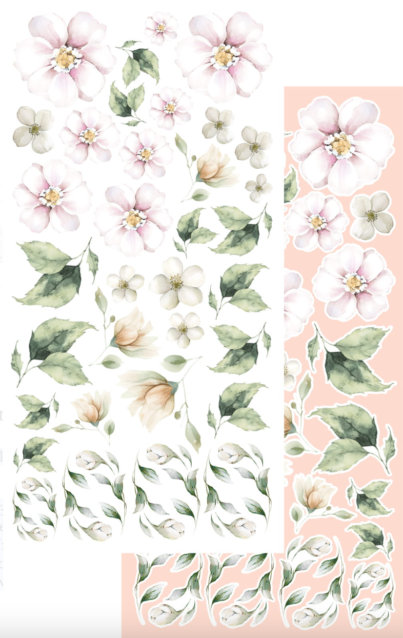 6x12 - Hello Baby - Fussy Cutting Set - Baby Girl - 8 Double Sided Papers - Alchemy Of Art