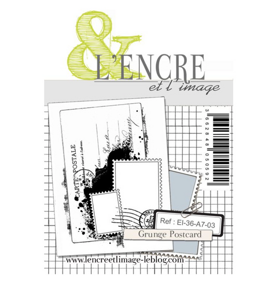 Grunge Postcard - Clear Stamp Set - L'encre et L'image