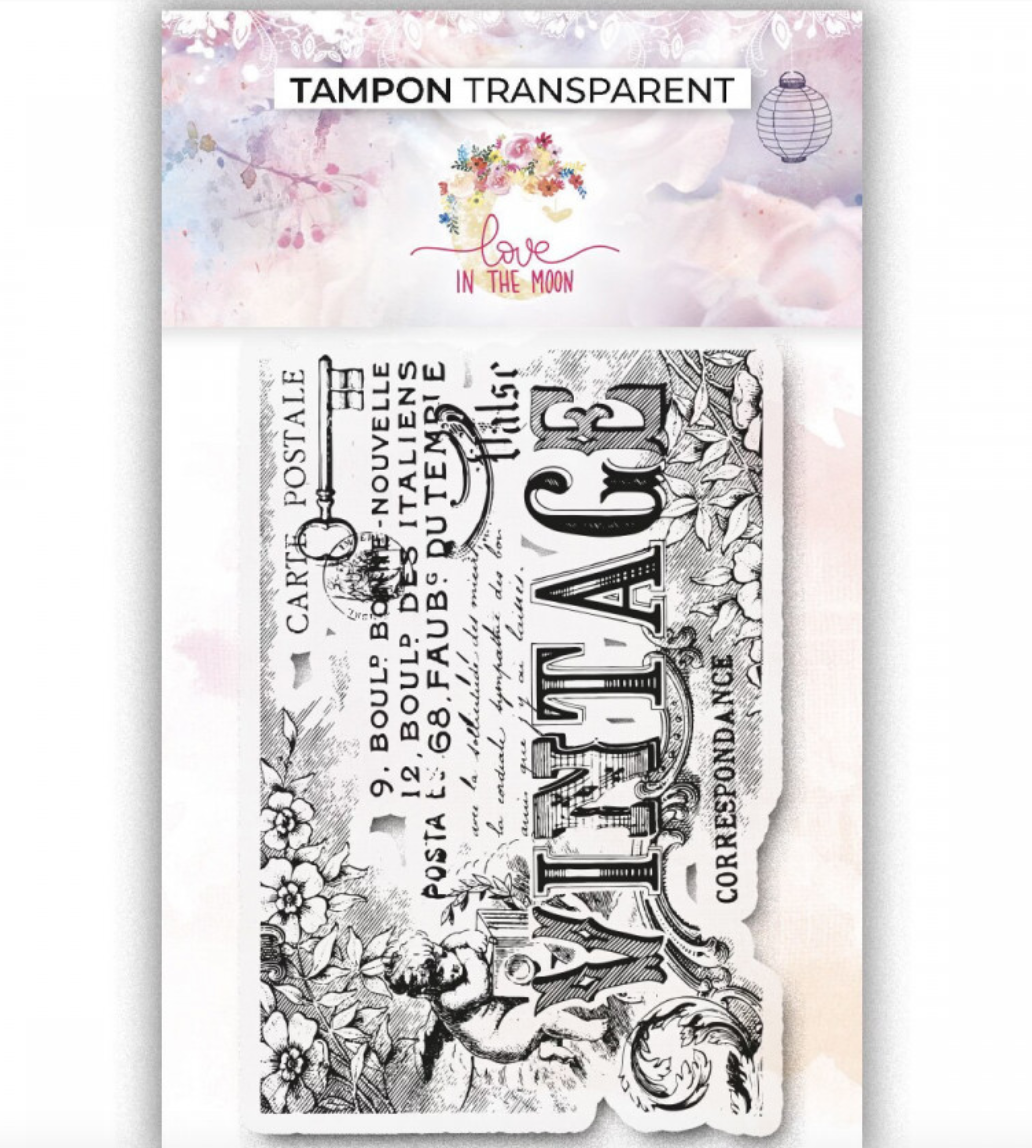 Vintage Writing Letter - Clear Stamp - Love In The Moon