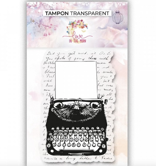 Typewriter - Clear Stamp - Love In The Moon