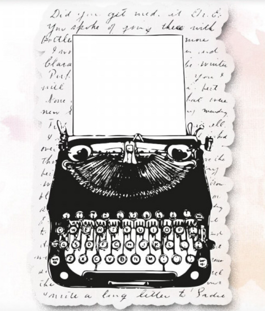 Typewriter - Clear Stamp - Love In The Moon