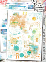 Teal Dreams - A5 Rub Ons - #2 - Aall and Create