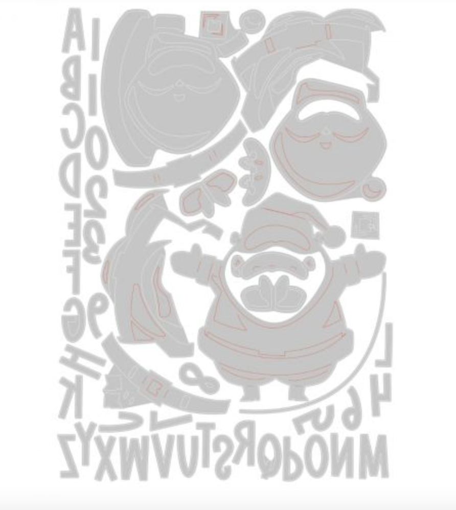 Die - Santa Greetings - Colorize by Tim Holtz - Thinlits Die Set 49PK -  Sizzix