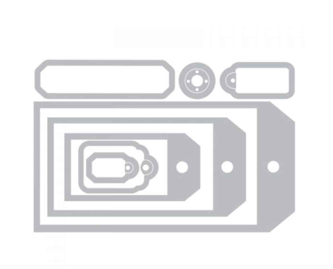 Die - Tag Collection by Tim Holtz - Framelits Die Set 8PK -  Sizzix