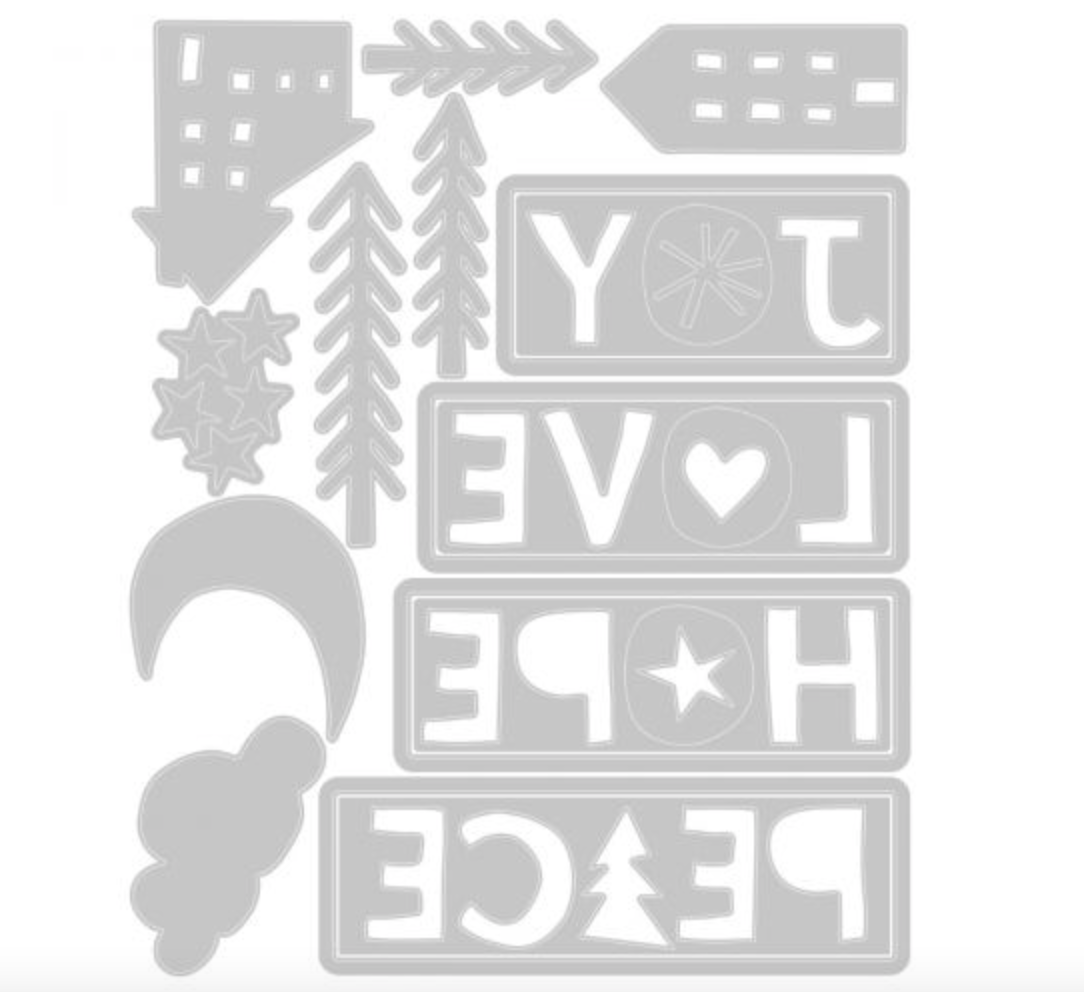 Die - Christmas Cutouts by Tim Holtz - Sizzix Thinlits Die Set 16PK - Sizzix