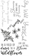 Stamp Set - Spring Bloom Sentiments - Clear Stamps Set 10PK -  Sizzix