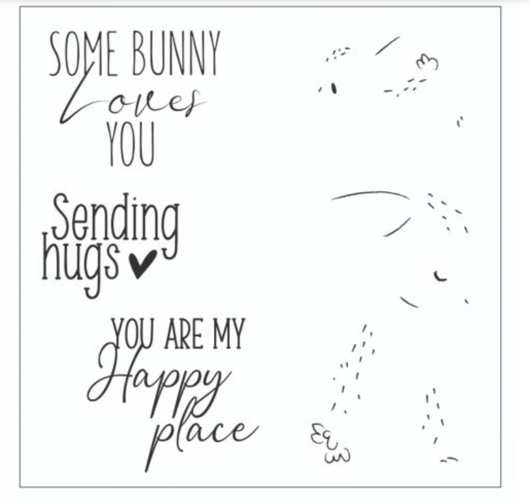 Stamp and Die - Bunny Love - Framelits Die Set 8PK w/5PK Stamps - Sizzix