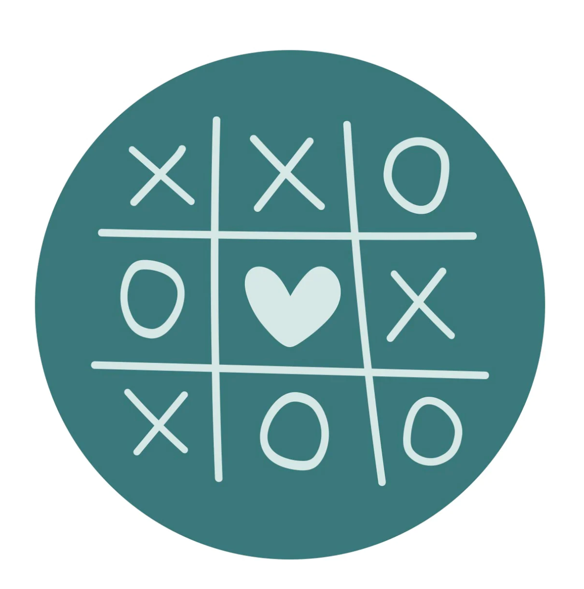 Wax Seal Stamp - Heart Tic Tac Toe - Sealed For Spring Collection - Spellbinders