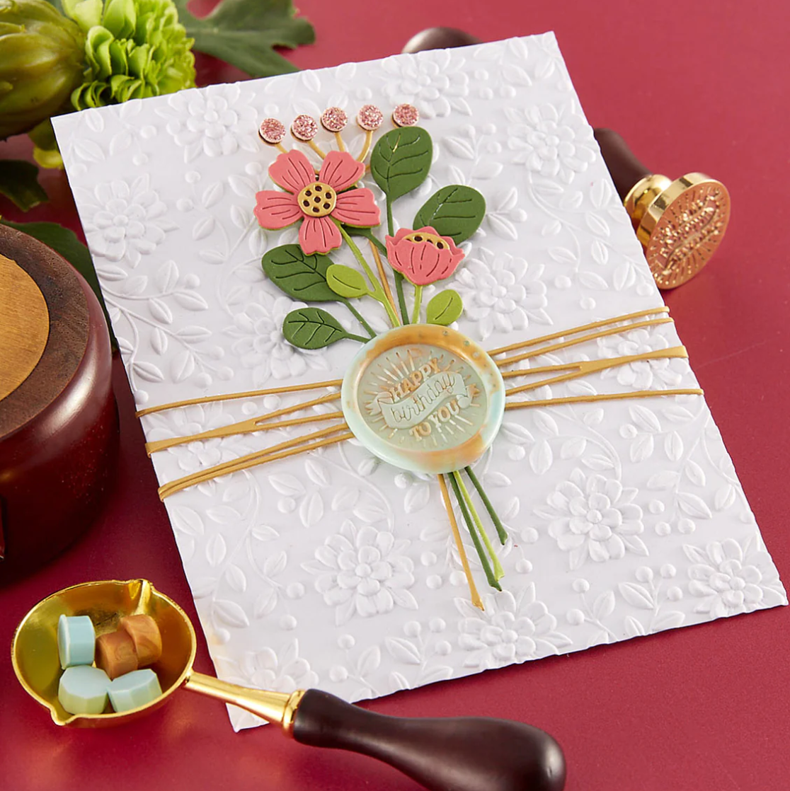 Die - Blooming Stems - Sealed For Summer Collection - Spellbinders