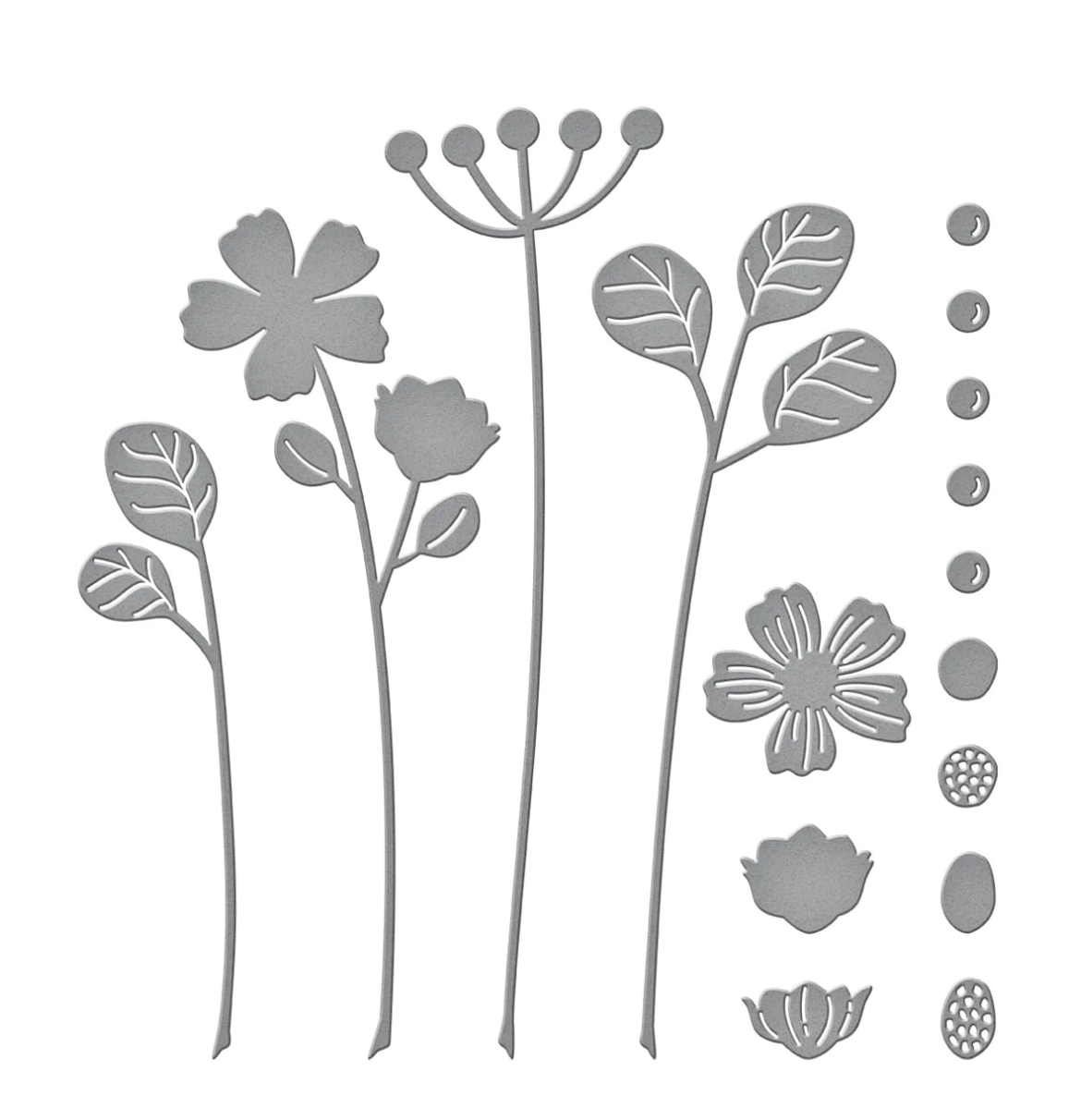 Die - Blooming Stems - Sealed For Summer Collection - Spellbinders