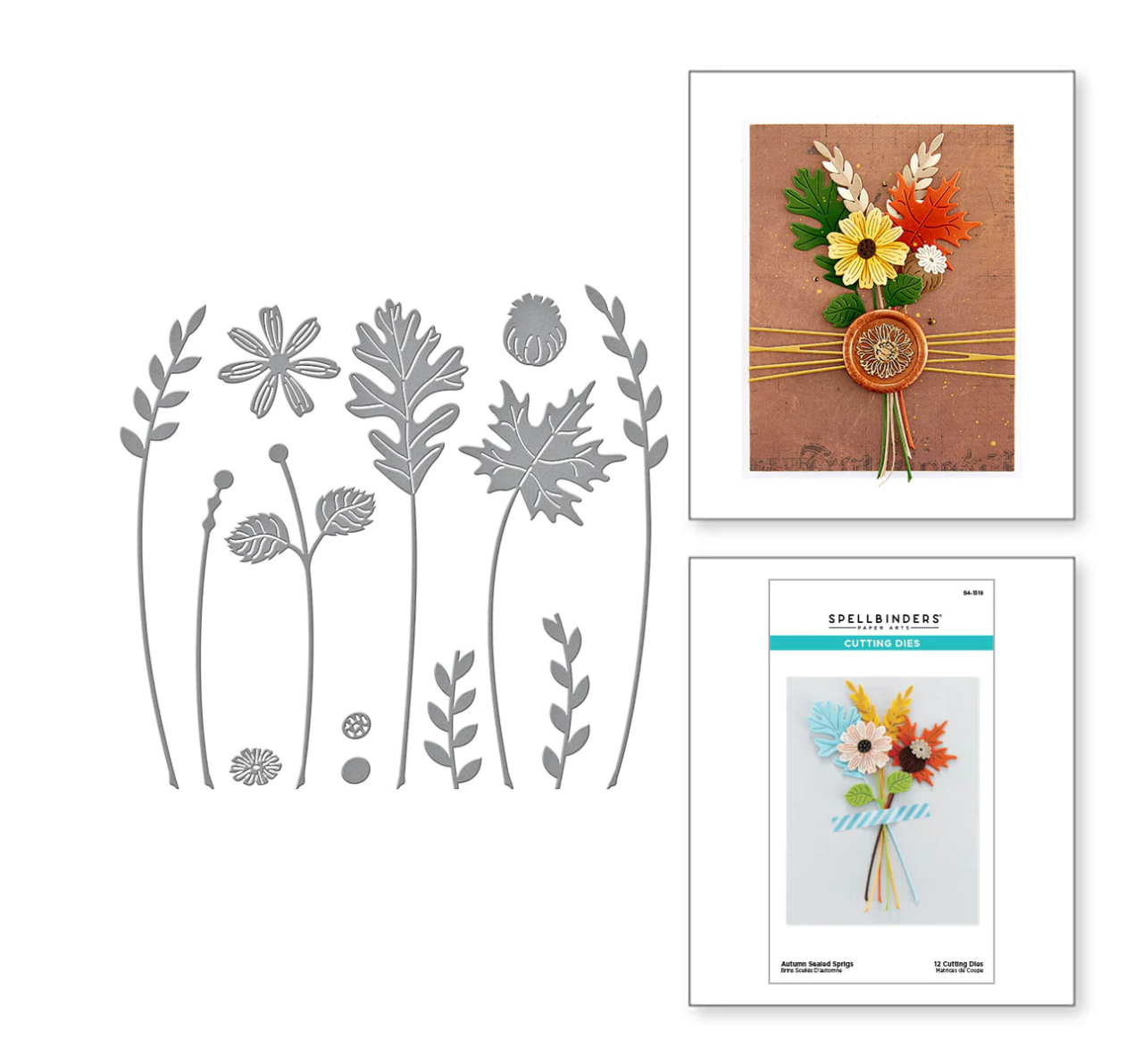 Die - Autumn Sealed Sprigs - Serenace of Autumn Collection - Spellbinders