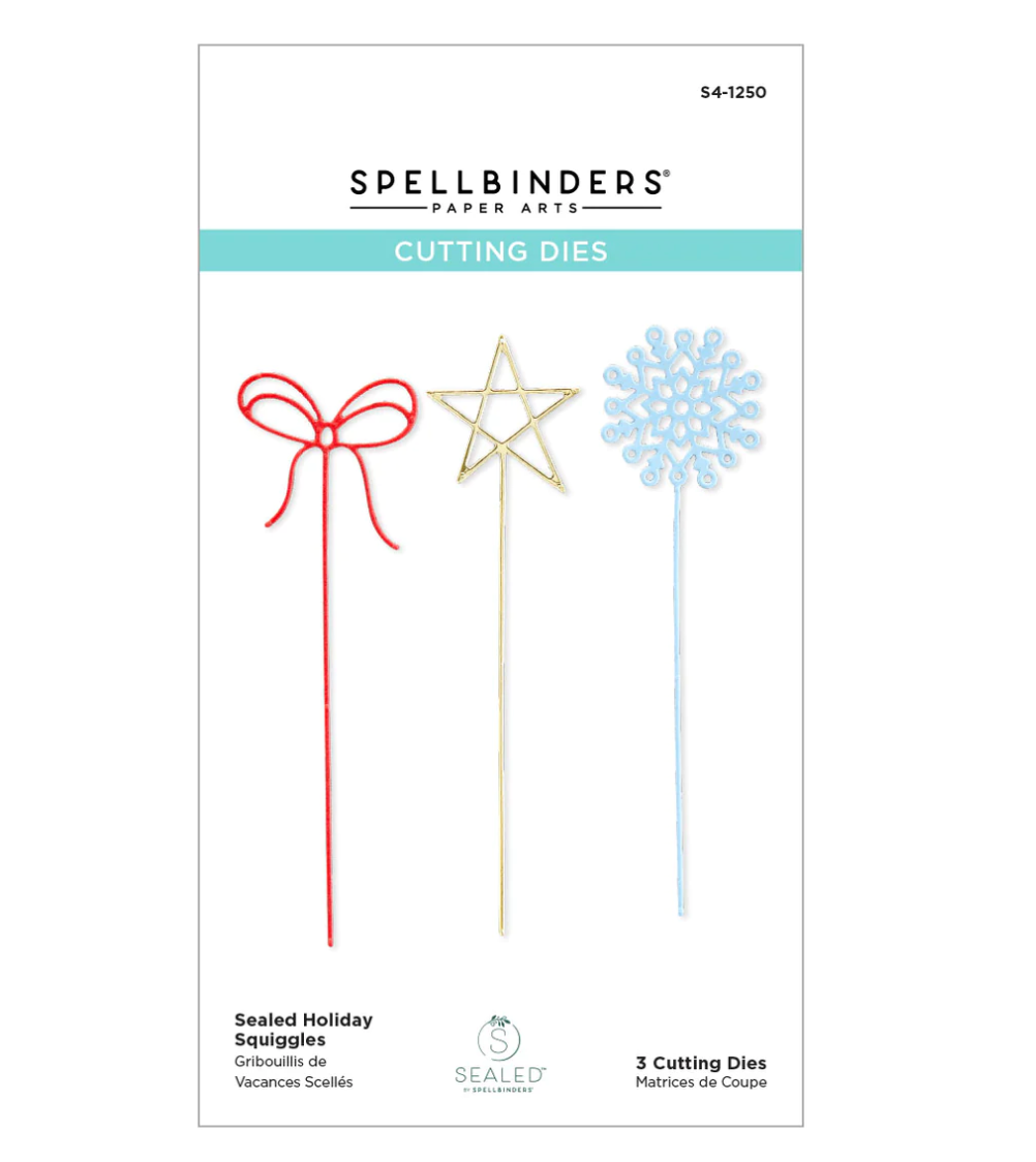 Die - Sealed Holiday Squiggles - Sealed For The Holidays Collection - Spellbinders