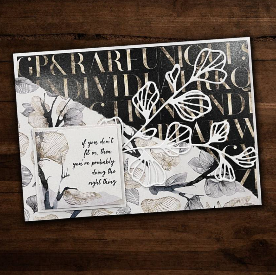 12 x 12 Inch - One Of A Kind - Double Sided Paper - Paper Rose