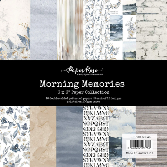 6x6 Inch - Morning Memories - Double Sided Paper - Paper Rose