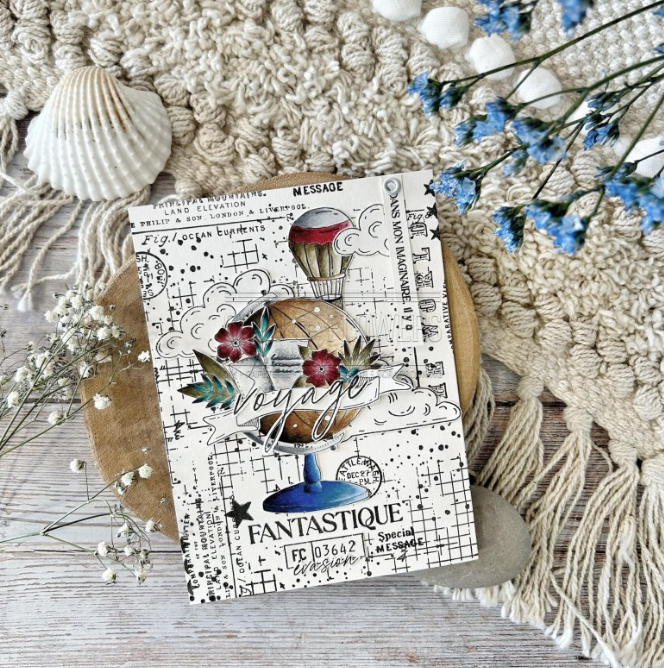 Clear Stamp - Stain Background - Fond Tache - Chou and Flowers