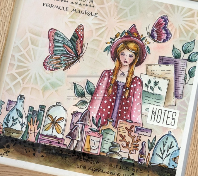 Rubber Stamp - The Witch - LA SORCIERE - Chou and Flowers