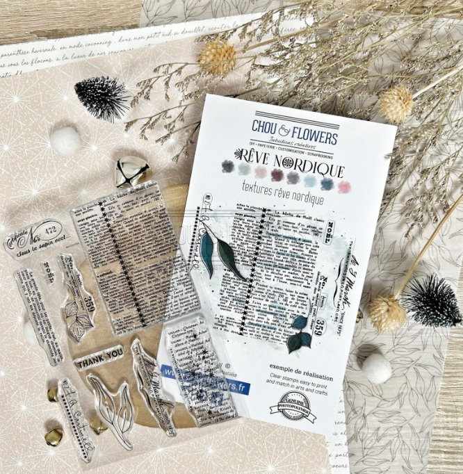 Clear Stamp - TEXTURE REVE NORDIQUE - Chou and Flowers