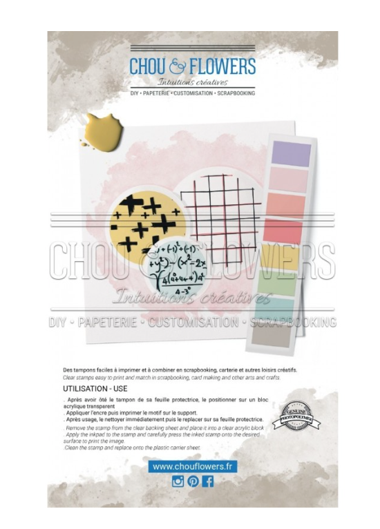 Clear Stamp - Clear Texture - Chou and Flowers