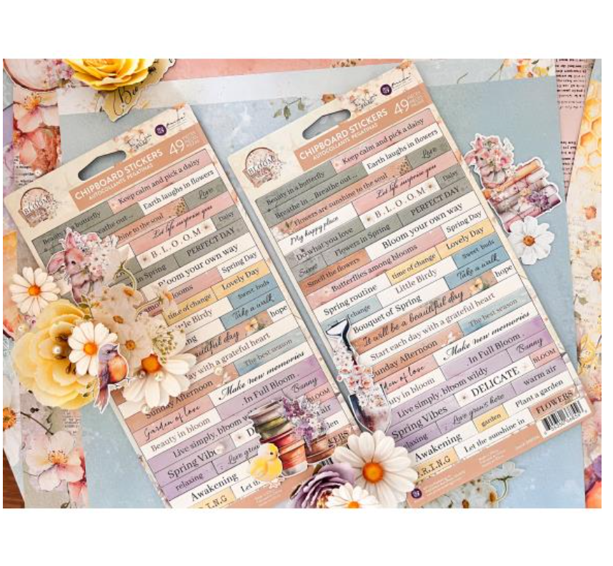 Chipboard Stickers - In Full Bloom - Prima Marketing - 49/Pkg