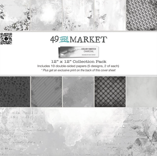 12x12 Inch - Color Swatch: Charcoal - 49 and Market