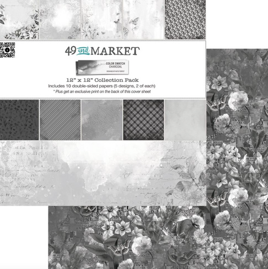 12x12 Inch - Color Swatch: Charcoal - 49 and Market