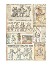 Assorted Rice Paper Backgrounds A6 8/Pkg - Brocante Antiques - Stamperia