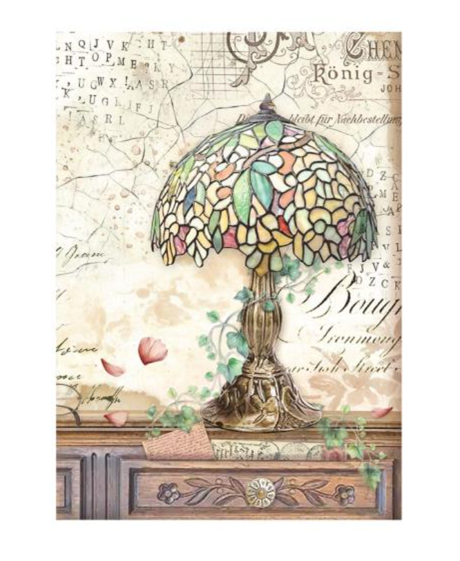 Assorted Rice Paper Backgrounds A6 8/Pkg - Brocante Antiques - Stamperia