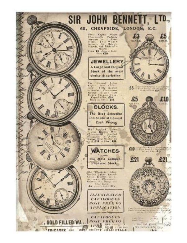 Assorted Rice Paper Backgrounds A6 8/Pkg - Brocante Antiques - Stamperia