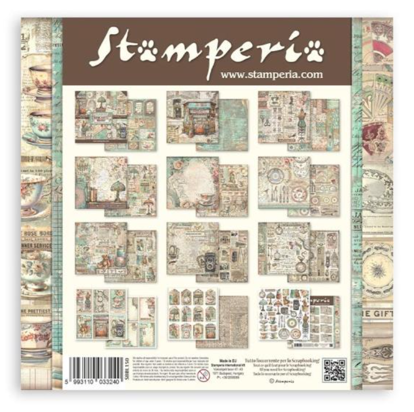 8x8 - Brocante Antique - Double-Sided Paper Pad - 10/Pkg - Stamperia