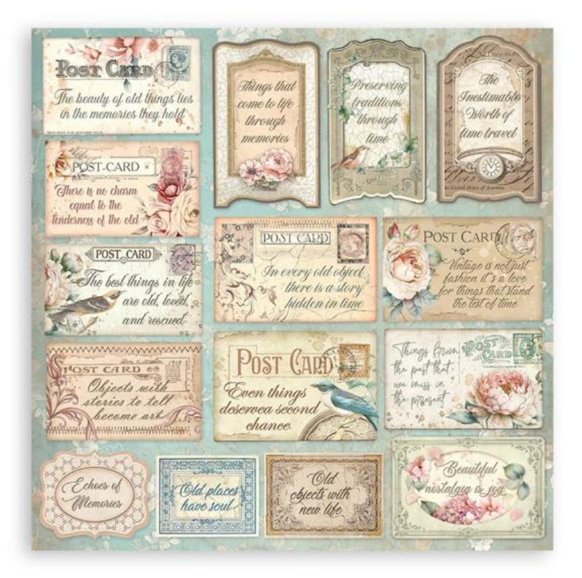 8x8 - Brocante Antique - Double-Sided Paper Pad - 10/Pkg - Stamperia