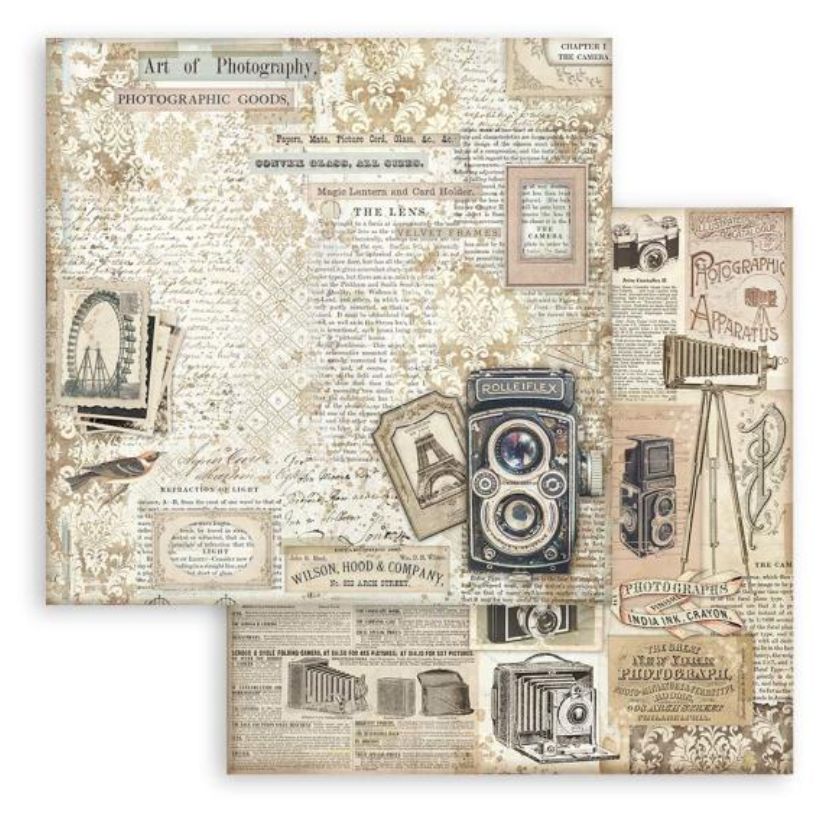 8x8 - Brocante Antique - Double-Sided Paper Pad - 10/Pkg - Stamperia