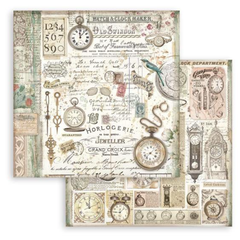12x12 - Brocante Antique - Double-Sided Paper Pad - 10/Pkg - Stamperia