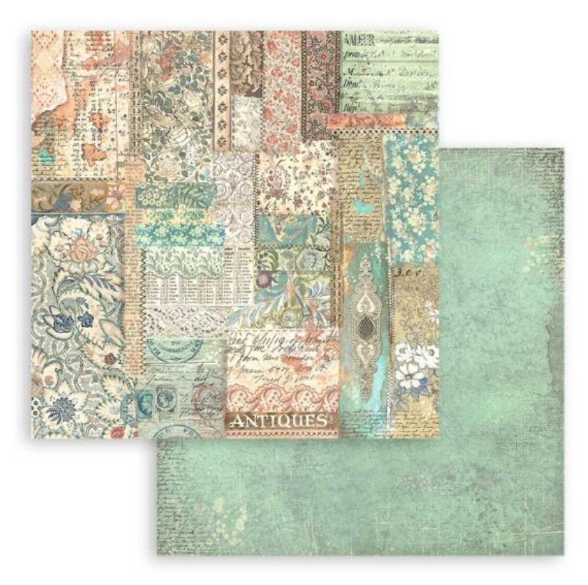 8x8 - Backgrounds - Brocante Antique - Double-Sided Paper Pad - 10/Pkg - Stamperia