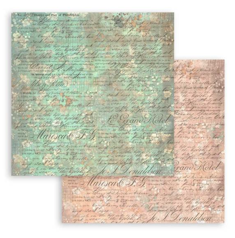 12x12 - Backgrounds - Brocante Antique - Double-Sided Paper Pad - 10/Pkg - Stamperia