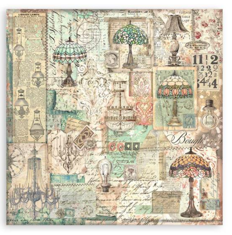 8x8 - 22/Pkg - Brocante Antique - Single-Sided Paper Pad 8"X8" - Stamperia