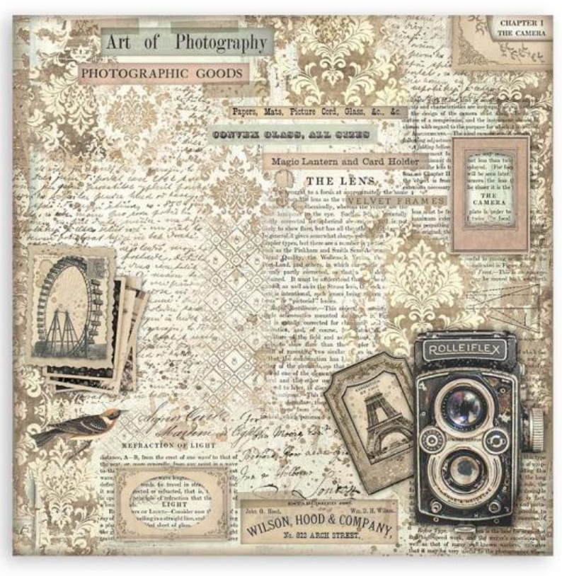 8x8 - 22/Pkg - Brocante Antique - Single-Sided Paper Pad 8"X8" - Stamperia