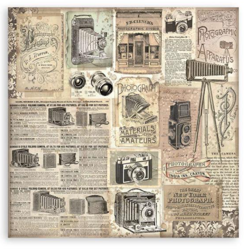 8x8 - 22/Pkg - Brocante Antique - Single-Sided Paper Pad 8"X8" - Stamperia