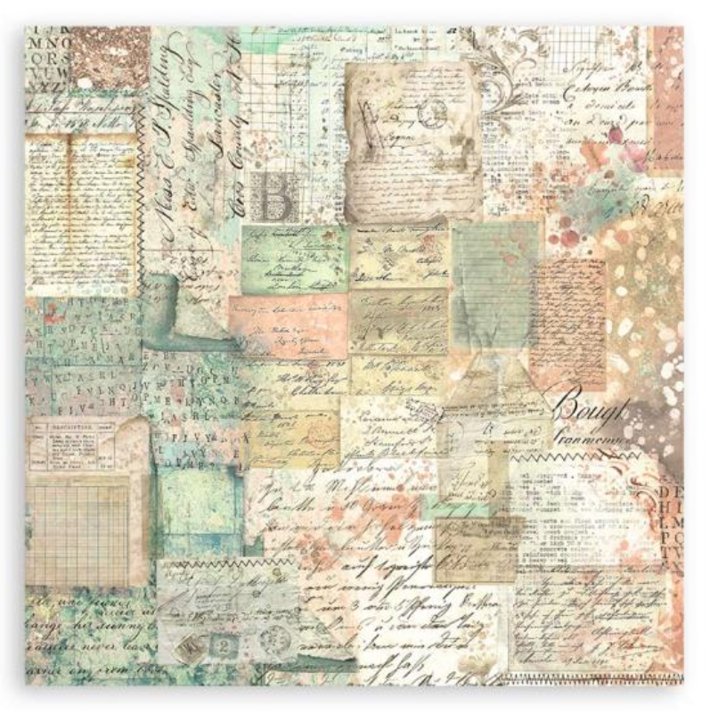 12x12 - 22/Pkg - Brocante Antique - Single-Sided Paper Pad - Stamperia