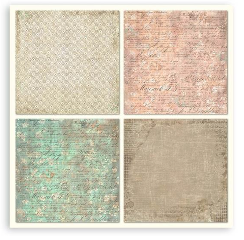 8x8 - 22/Pkg - Brocante Antique - Single-Sided Paper Pad 8"X8" - Stamperia
