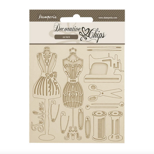 Decorative Chips - Brocante Antiques Mannequin - 5.5X5.5 - Stamperia